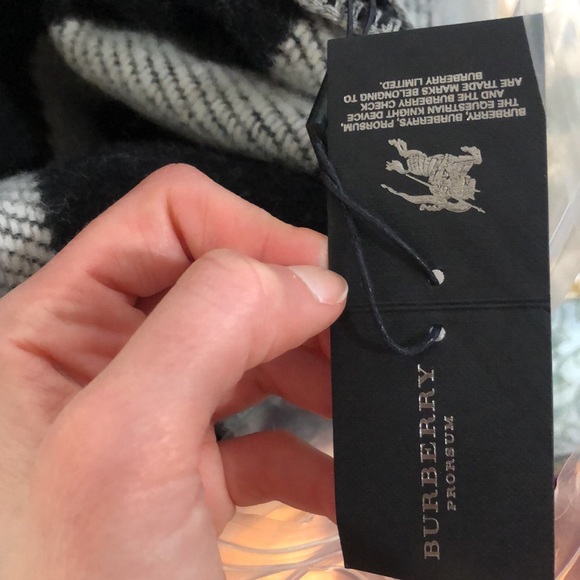 Mega check cape Burberry prorsum collection natural white - Picture 12 of 16